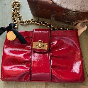 Red Leather Gianni Bini Purse